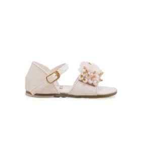 Girls White Formal Sandal KD9627