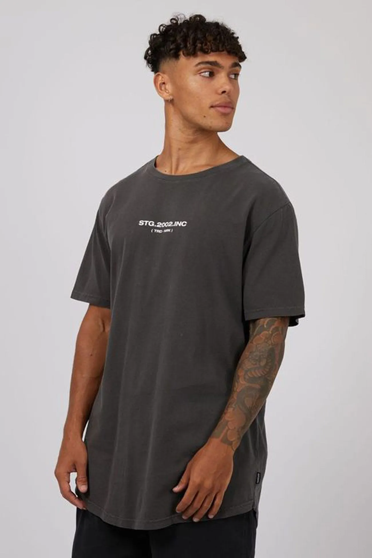 High Rise Tee Washed Black