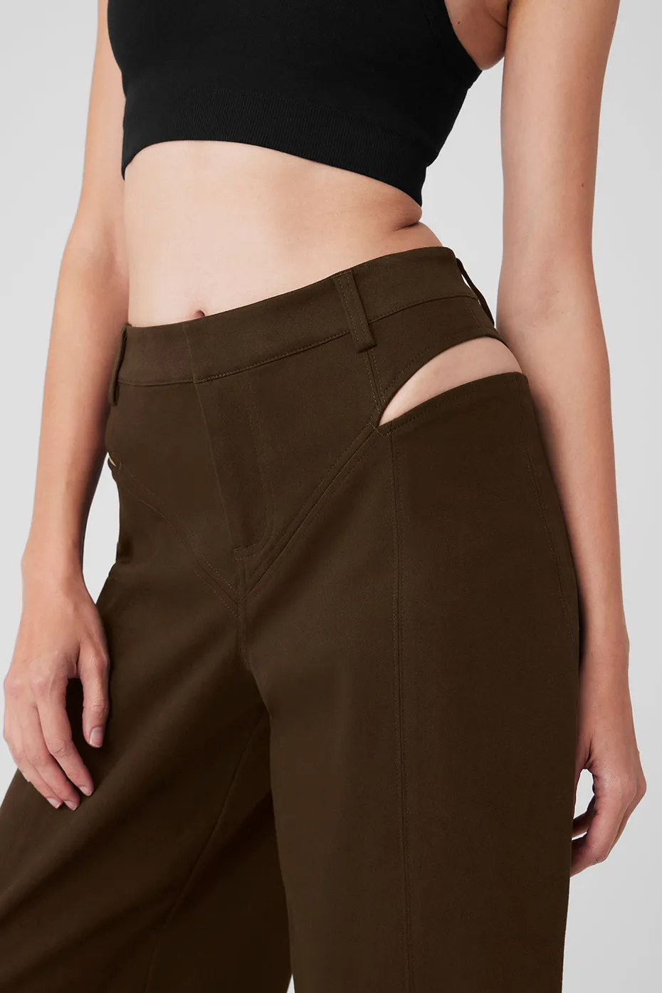 High-Waist Risk Taker Trouser - Espresso