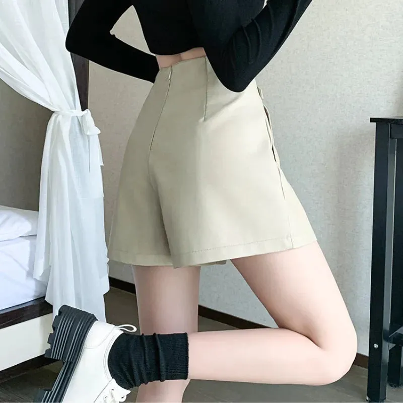 High Waist Wide-leg Casual Boots Short for Autumn Winter