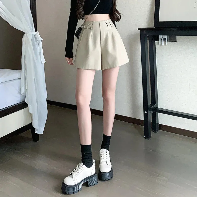 High Waist Wide-leg Casual Boots Short for Autumn Winter