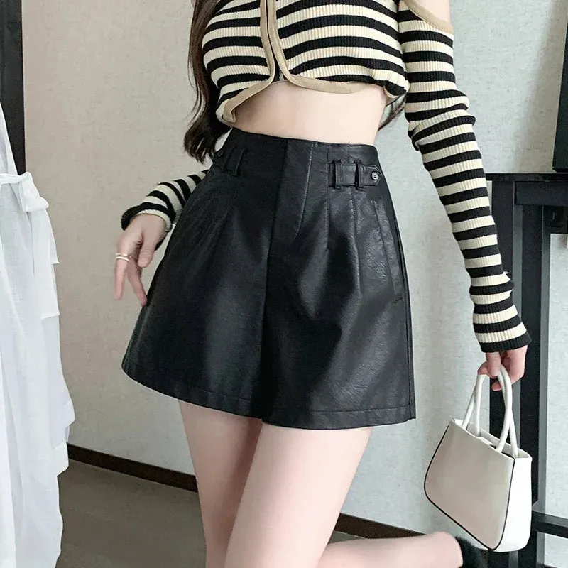 High Waist Wide-leg Casual Boots Short for Autumn Winter