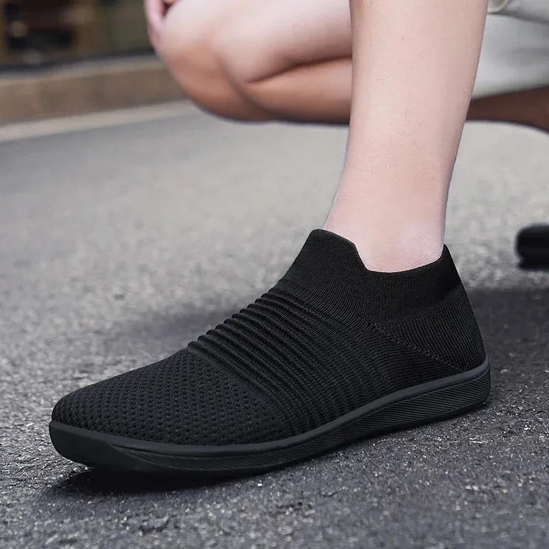 Hnzxzm 2024 Women Flats Soft Zero Drop Sole Wider Toe Light Weight Fashion Sneakes Large SizeNew Mens Wide Barefoot Mesh Shoes Sneaker