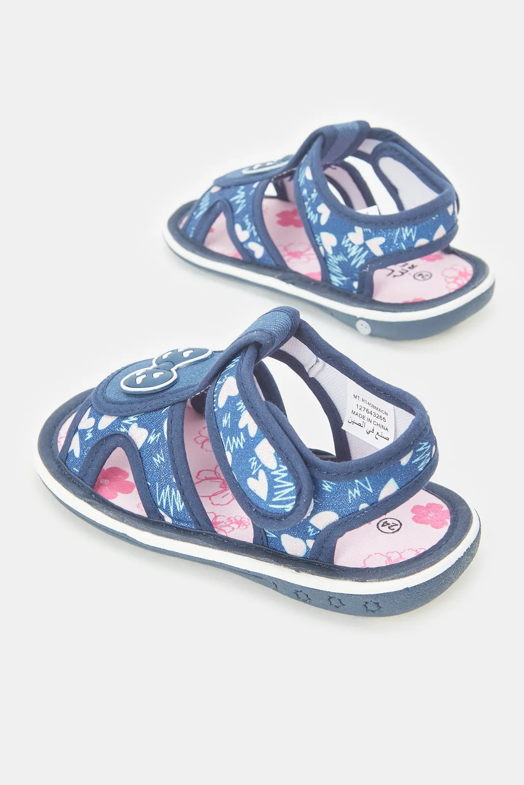 Infant Girls Blue Denim Bow Sandal