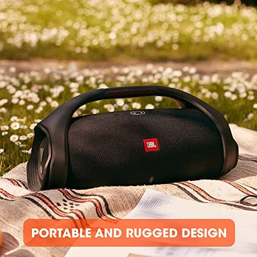 JBL Boombox 2 - Portable Bluetooth Speaker, Powerful Sound and Monstrous Bass, IPX7 Waterproof, 24 Hours of Playtime, Powerbank, JBL PartyBoost for Pairing, for Home and Outdoor(Black)