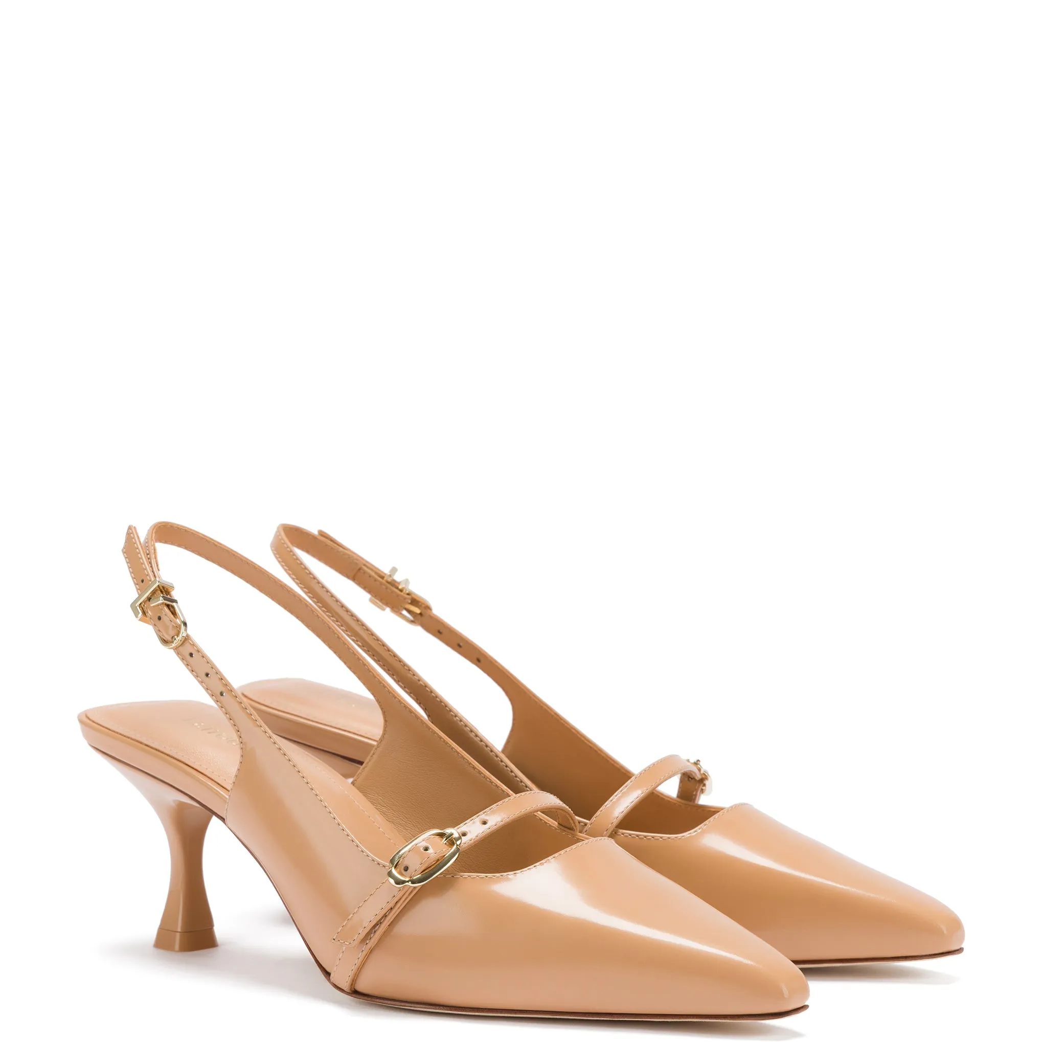 Larroude Ines Pump In Tan Leather