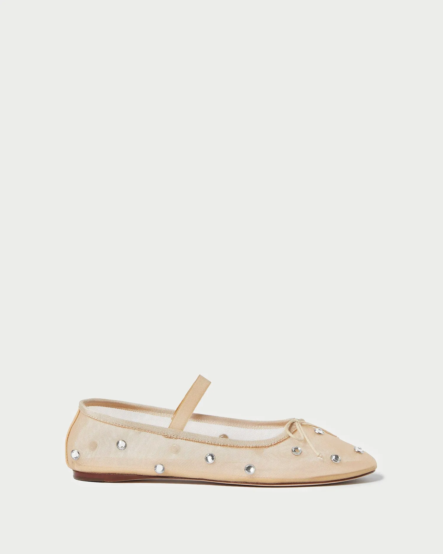 Leonie Caramel/Crystal Ballet Flat