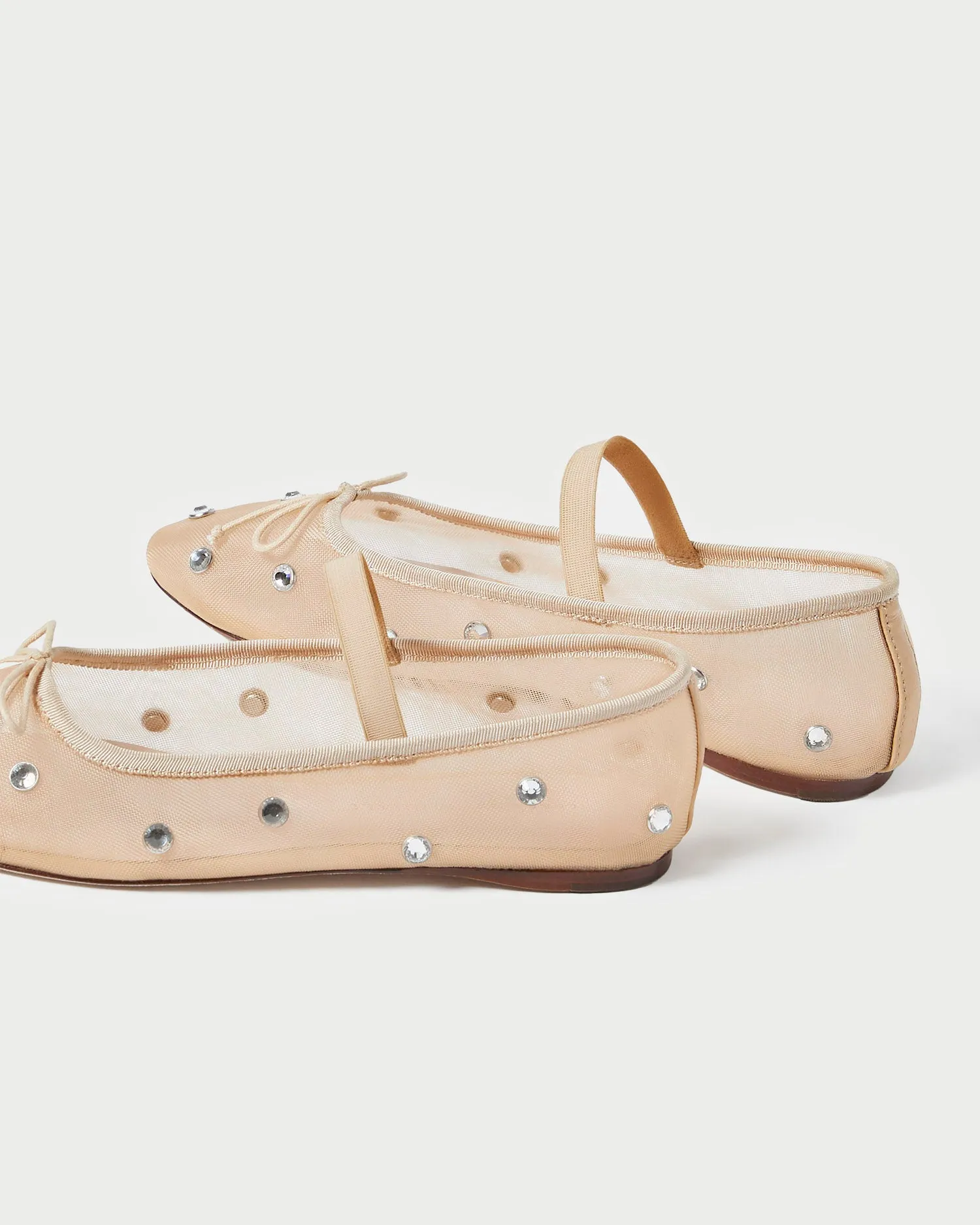 Leonie Caramel/Crystal Ballet Flat