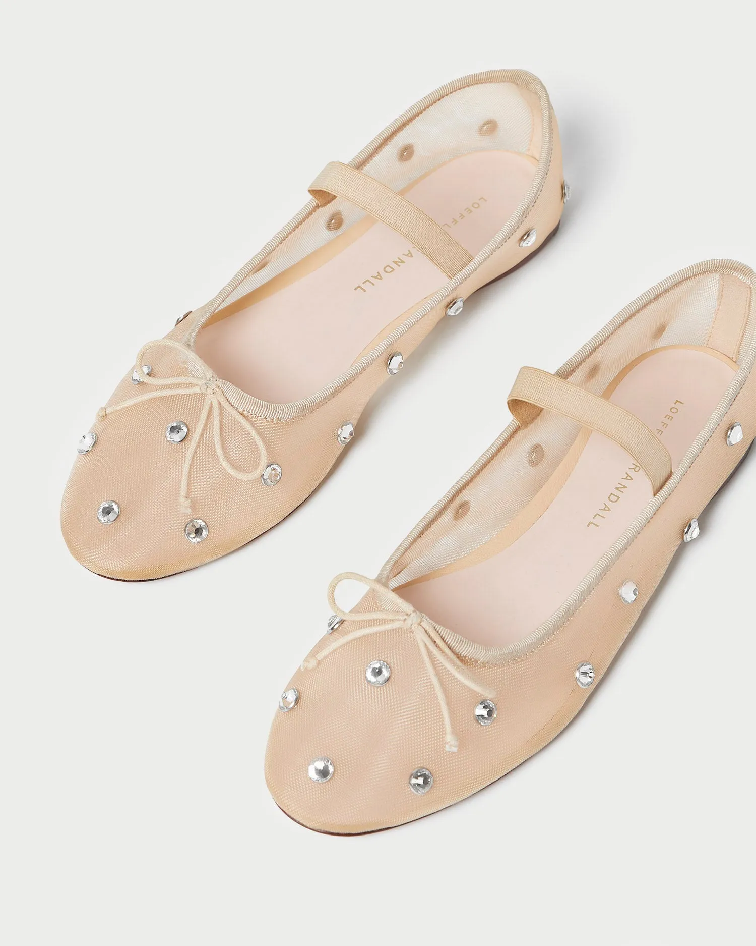 Leonie Caramel/Crystal Ballet Flat