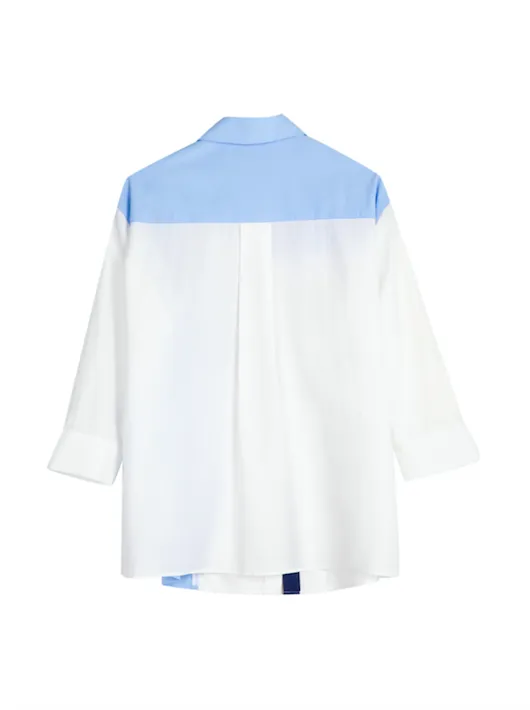 Lily Waterfall Blue Contrast Shirt