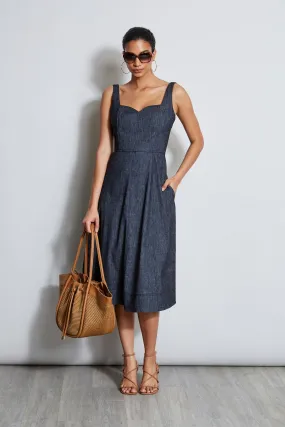 Linen Fit & Flare Contour Dress