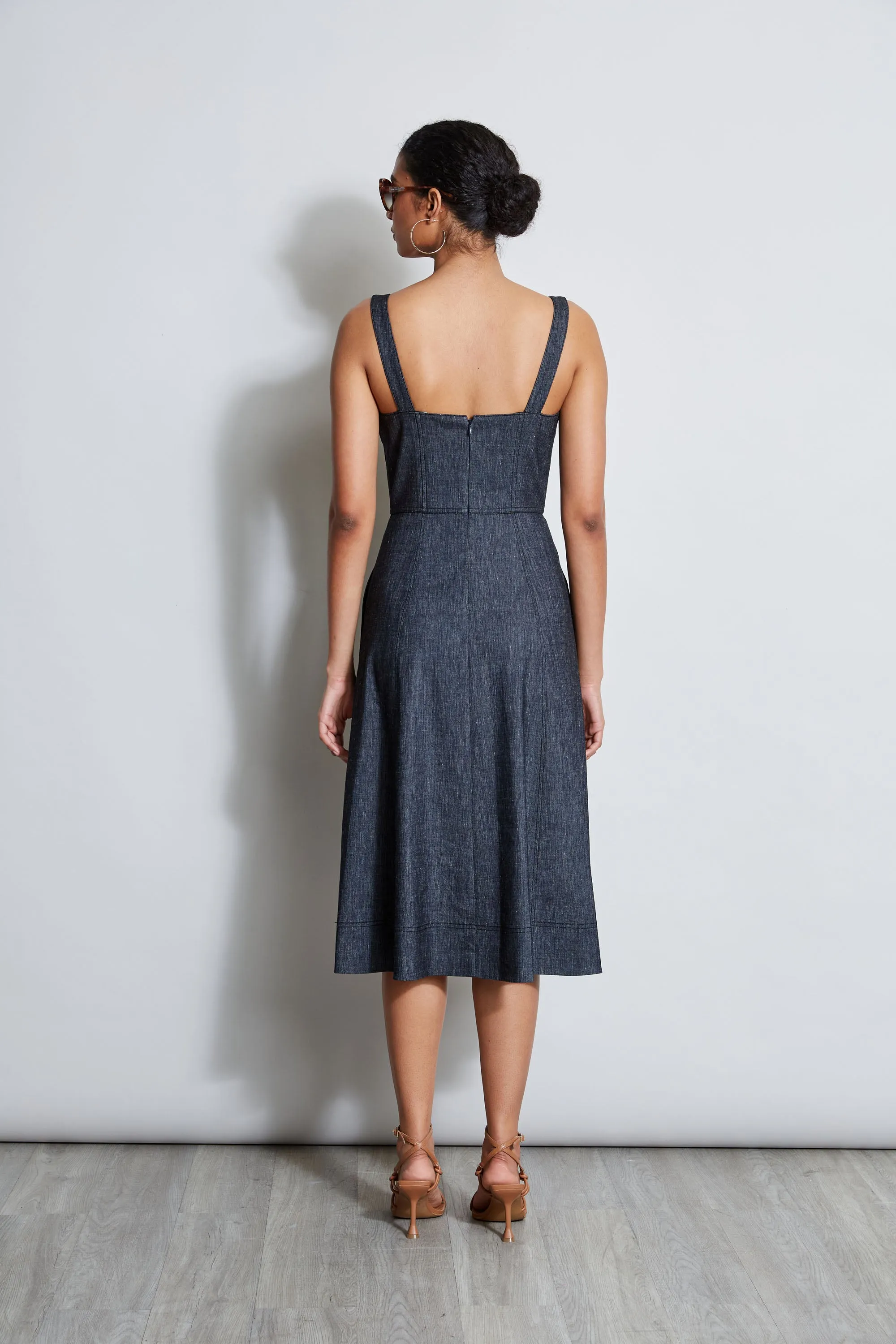 Linen Fit & Flare Contour Dress