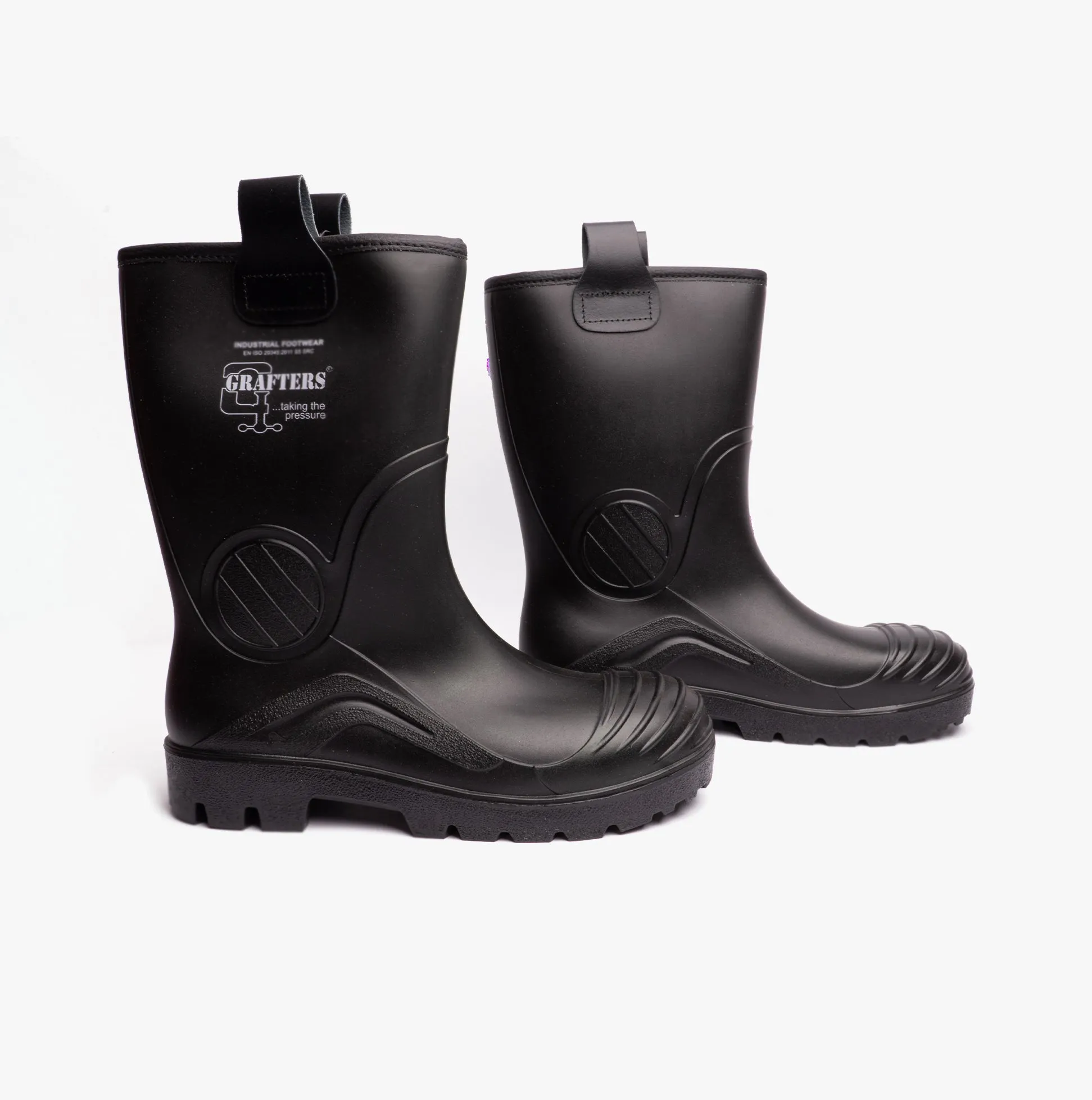 M928A Mens Wellington Safety Boots Black