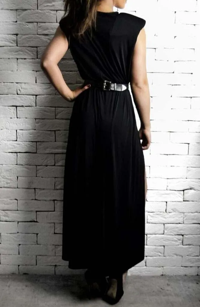 Maxi V Dress - Black