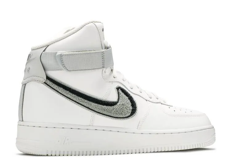 Nike AIR FORCE 1 HIGH '07 LV8 'CHENILLE SWOOSH', white