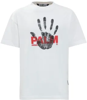 Palm Angels Hand Print T-Shirt White