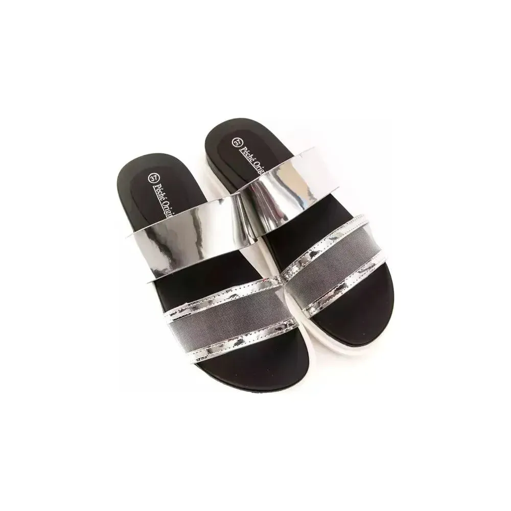 Péché Originel Silver Polyethylene Women Sandal