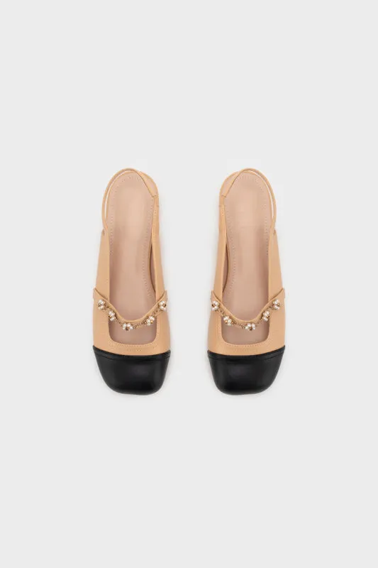 PEARL EMBELLISHED SLINGBACK MARY JANE