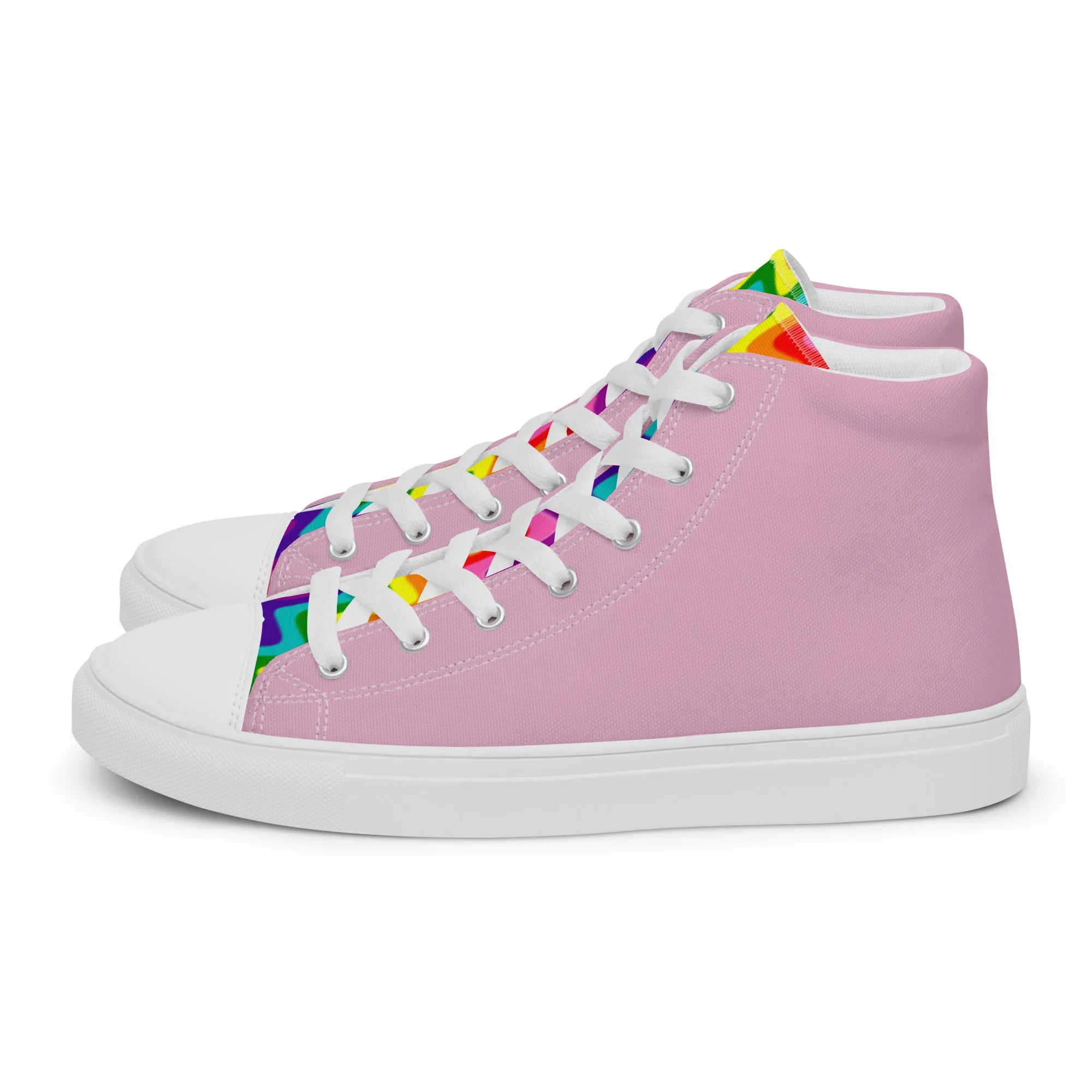 Pink and Original Pride Flag High Top Trainers (male sizes)