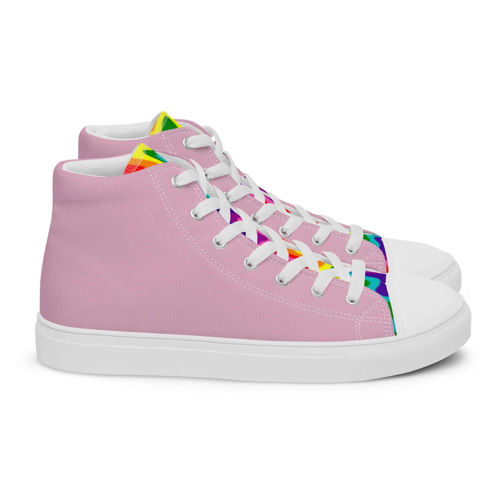 Pink and Original Pride Flag High Top Trainers (male sizes)