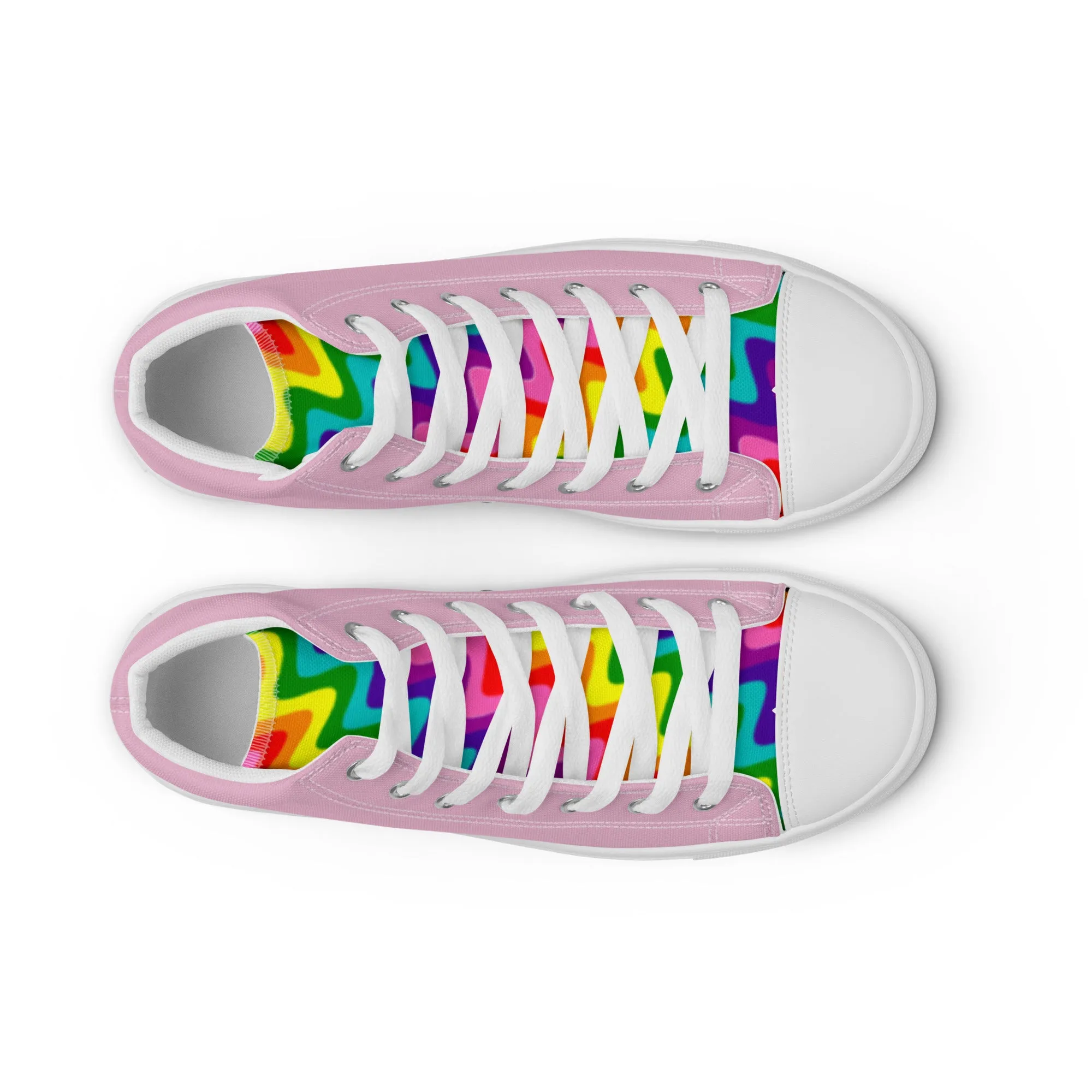 Pink and Original Pride Flag High Top Trainers (male sizes)