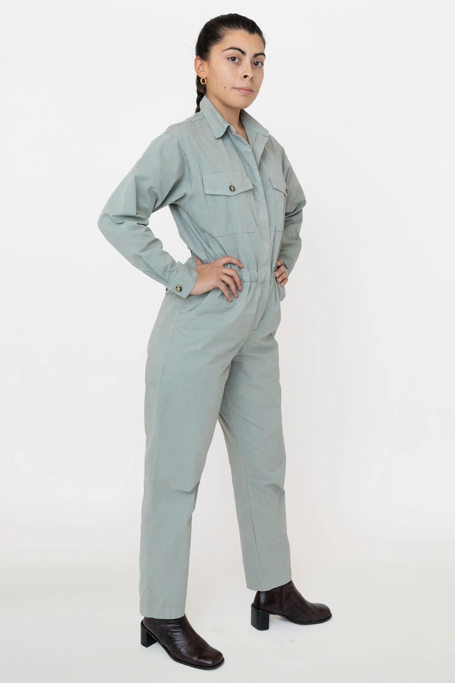 RJC3207GD - Cotton Poplin Utility Jumpsuit