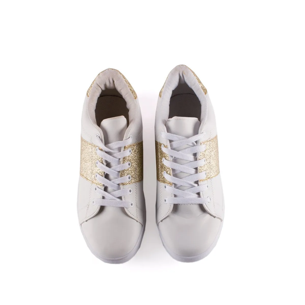 Robin Glitter Stripe Lace Up Trainer