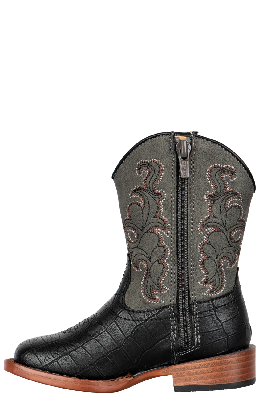 Roper Gray Gator Toddler Boots