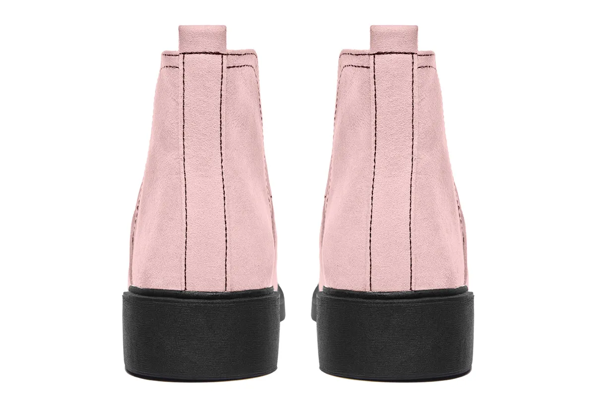 Rose Quartz Chelsea Boots - Comfy Slip-On - Soft & Water-Resistant Micro-Suede Vegan Shoes