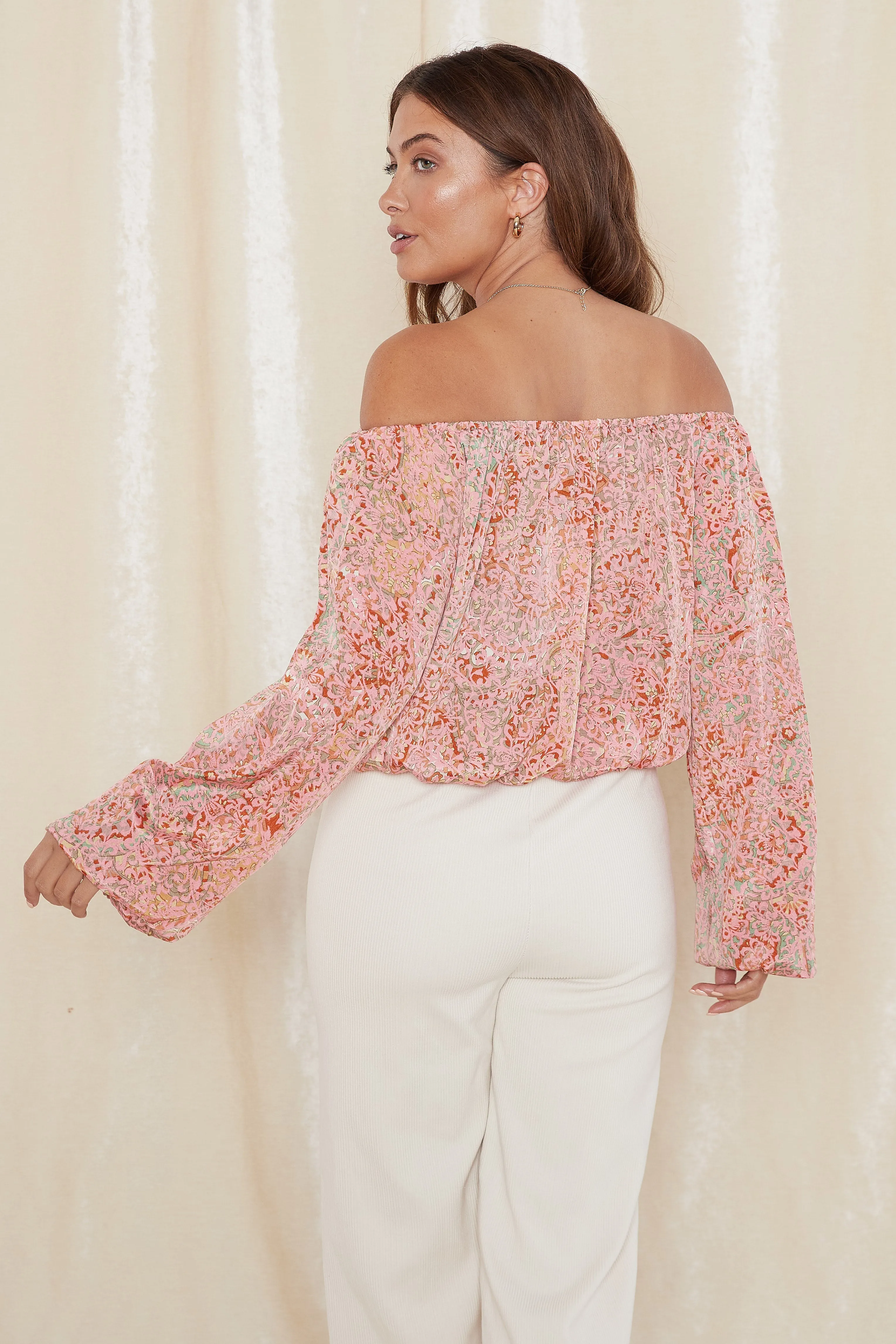 Salma L/S Keyhole Blouse