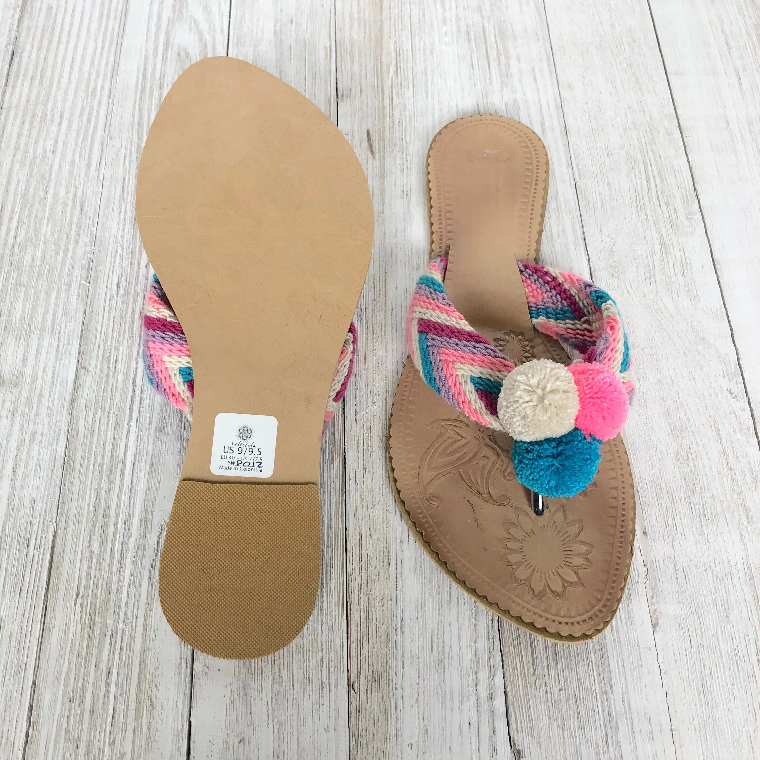 Spring Lover Pom Pom Sandals - Summer Flip Flops