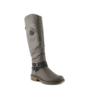 Spring Step Women's Mangie Tall Side Zip Boot in Gray