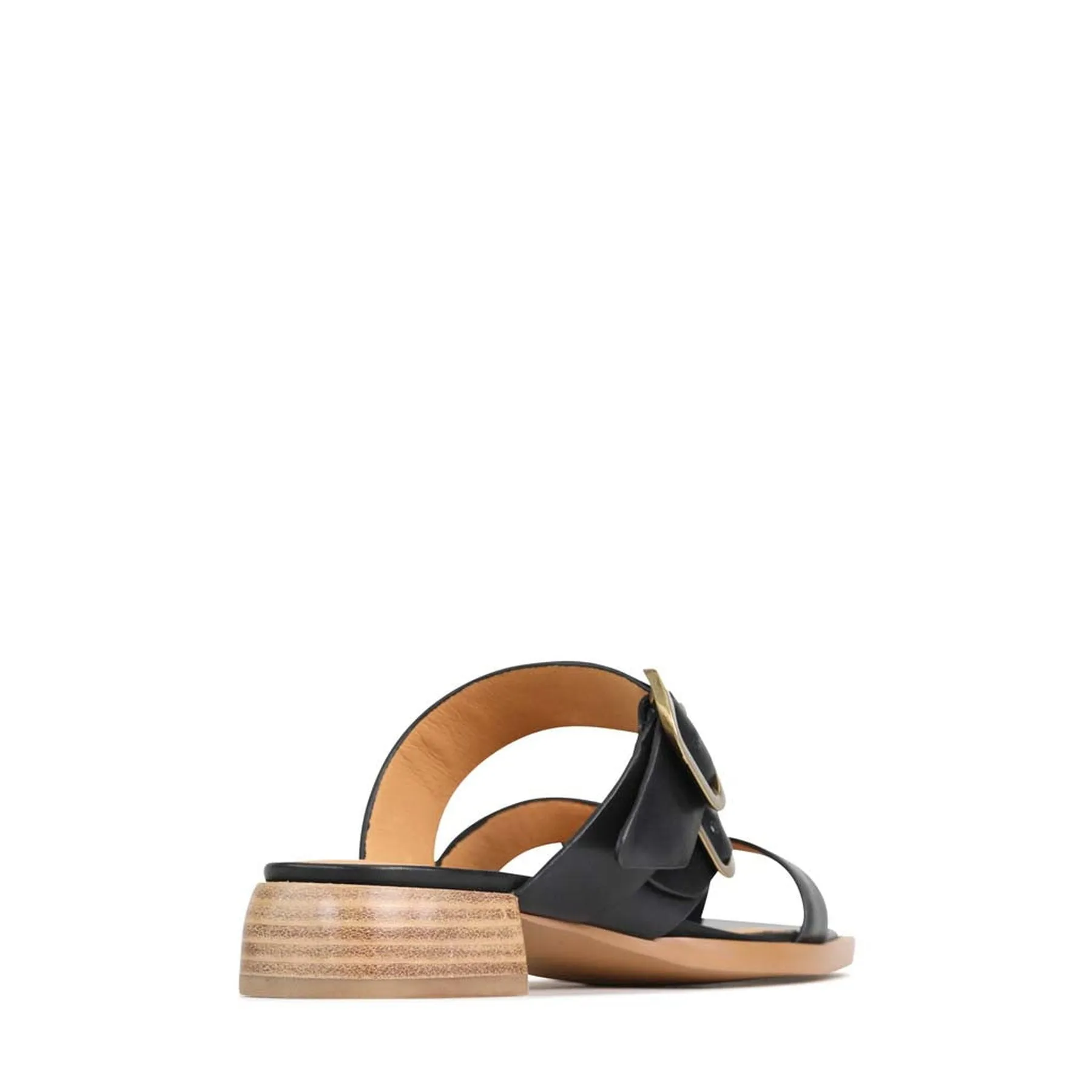 TEIA LEATHER SLIDE SANDALS