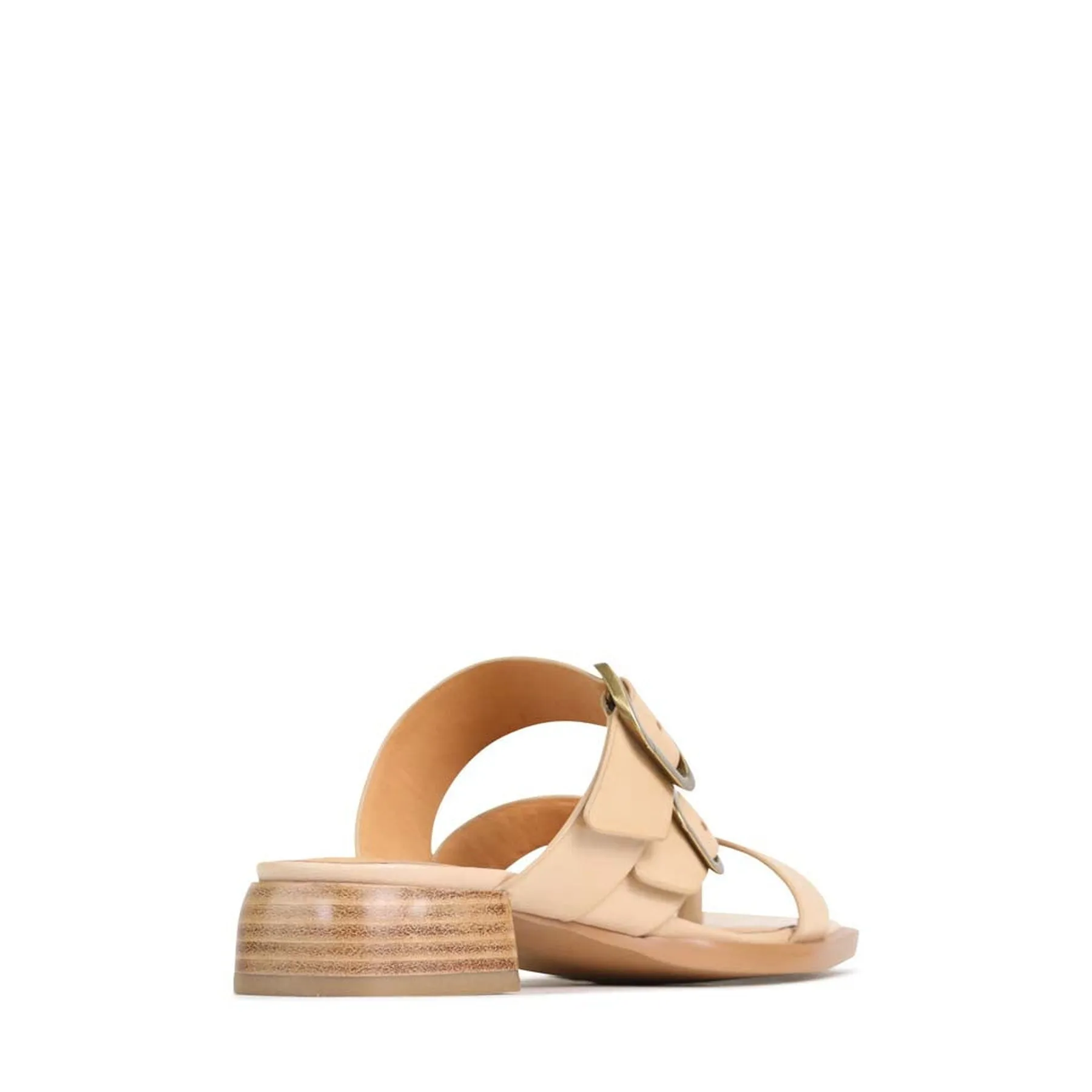 TEIA LEATHER SLIDE SANDALS