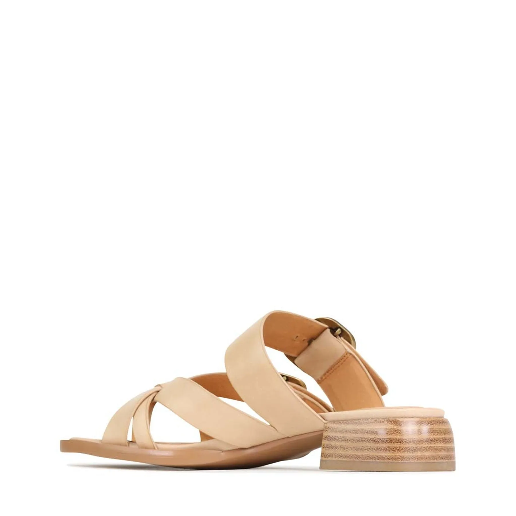 TEIA LEATHER SLIDE SANDALS