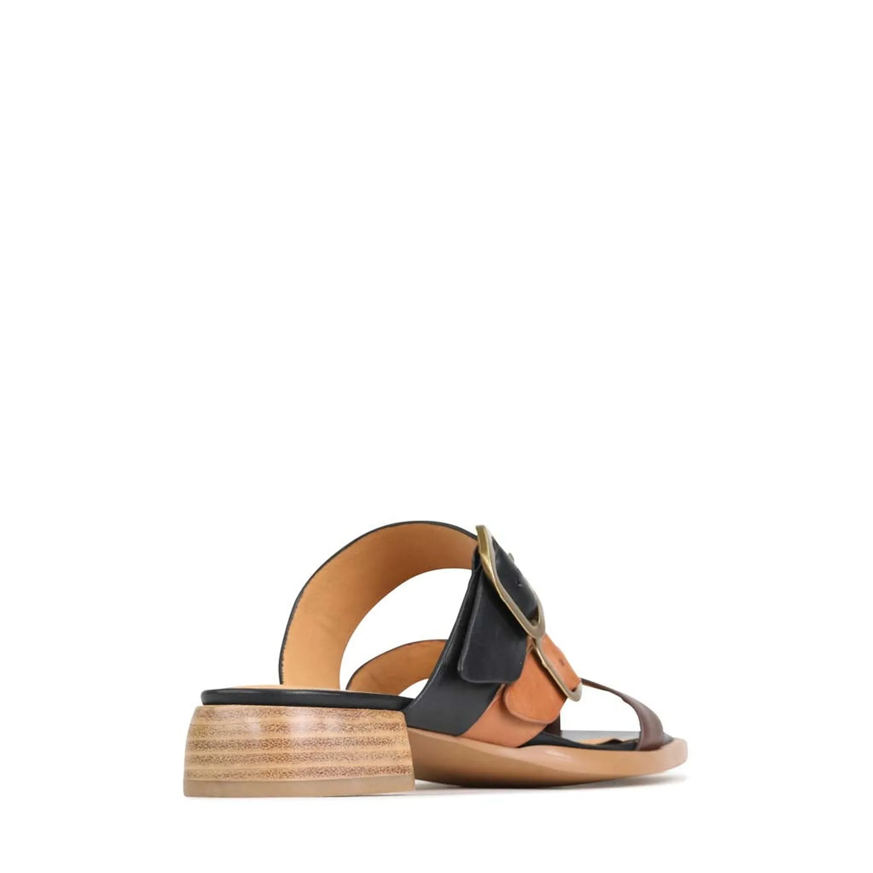 TEIA LEATHER SLIDE SANDALS