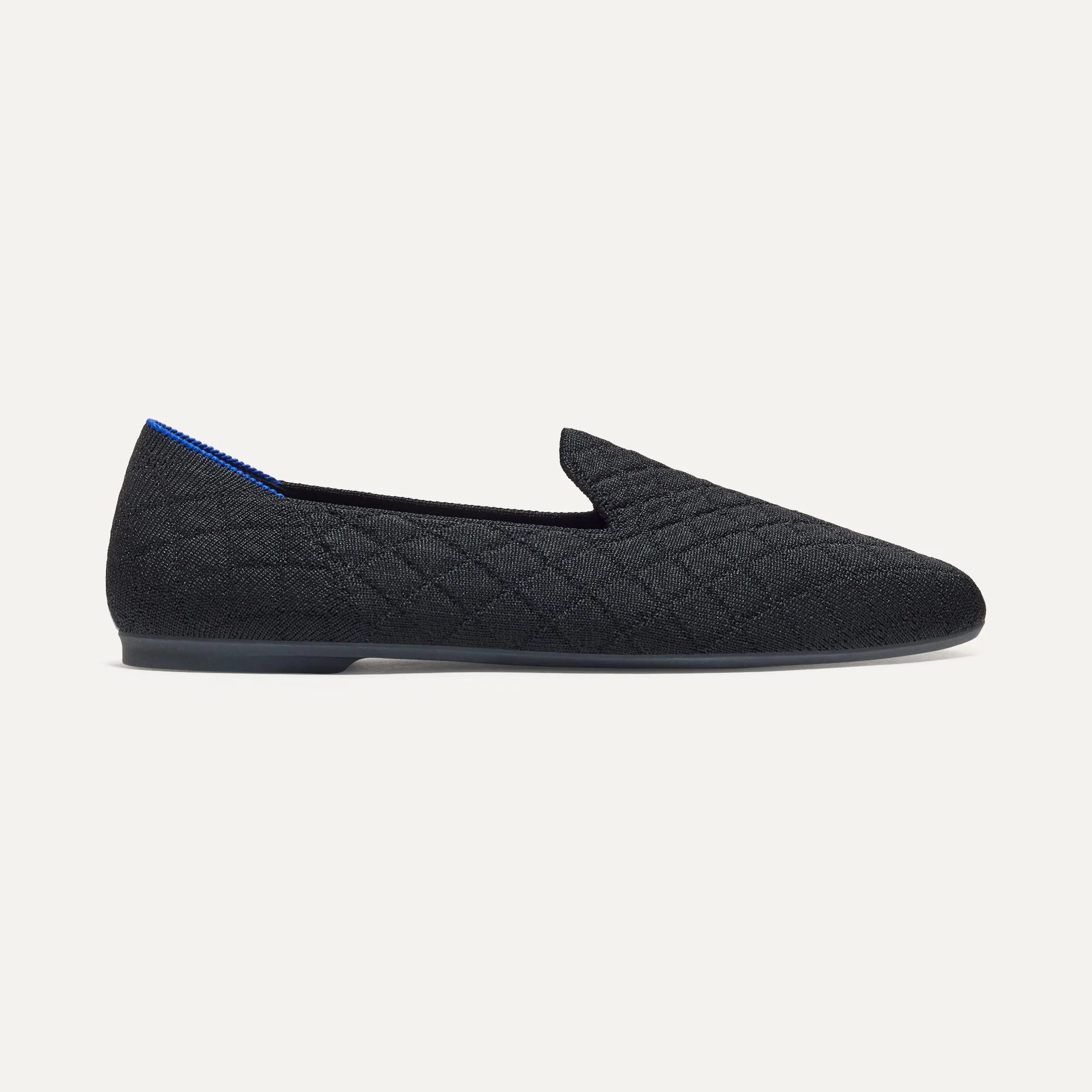 The Almond Loafer - Quilted Black