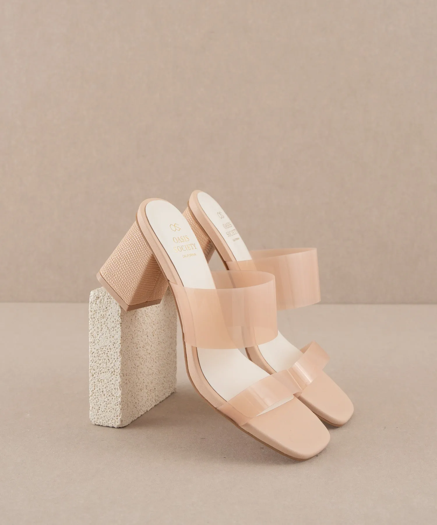 The Bagan | Apricot Transparent Sandal Heel