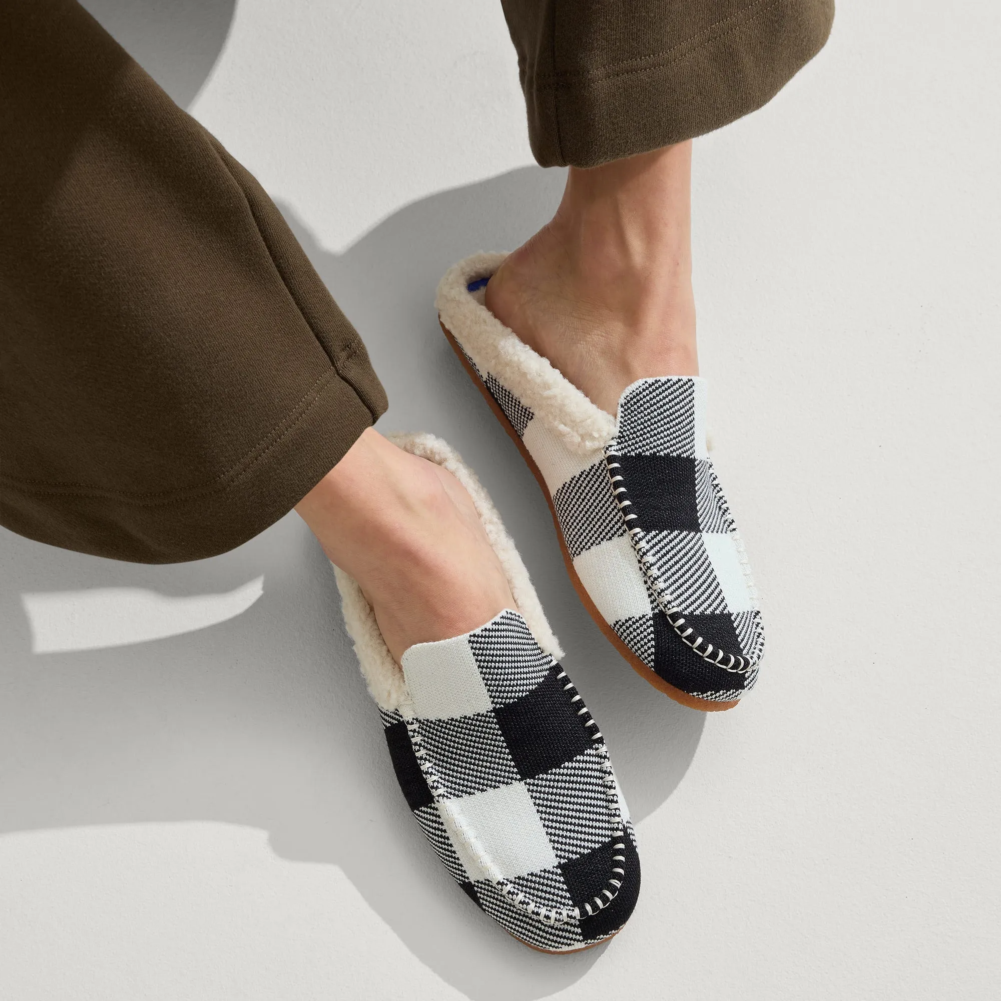 The Scuff Slipper - Black Buffalo Check