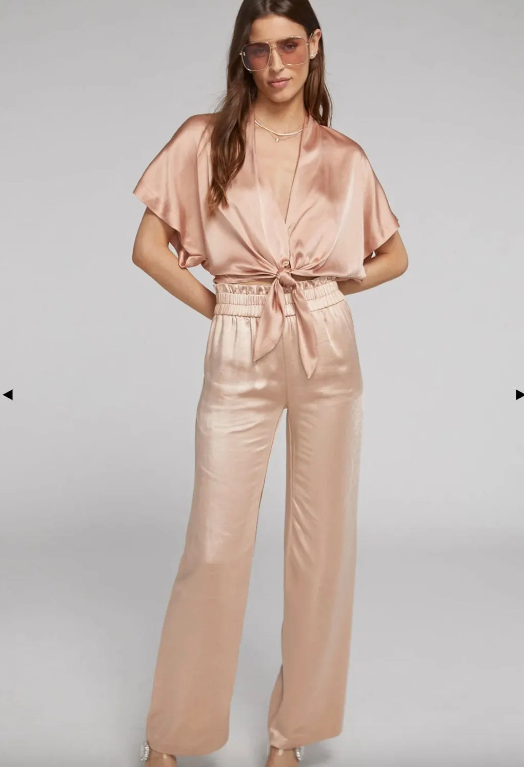 Theresa Satin Pant - Terracotta