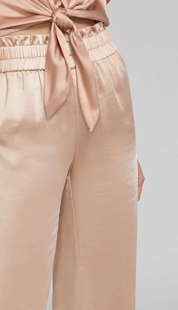 Theresa Satin Pant - Terracotta