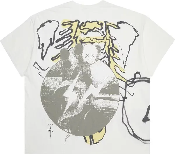 Travis Scott Cactus Jack x Kaws For Fragment Tee Aged Yellow