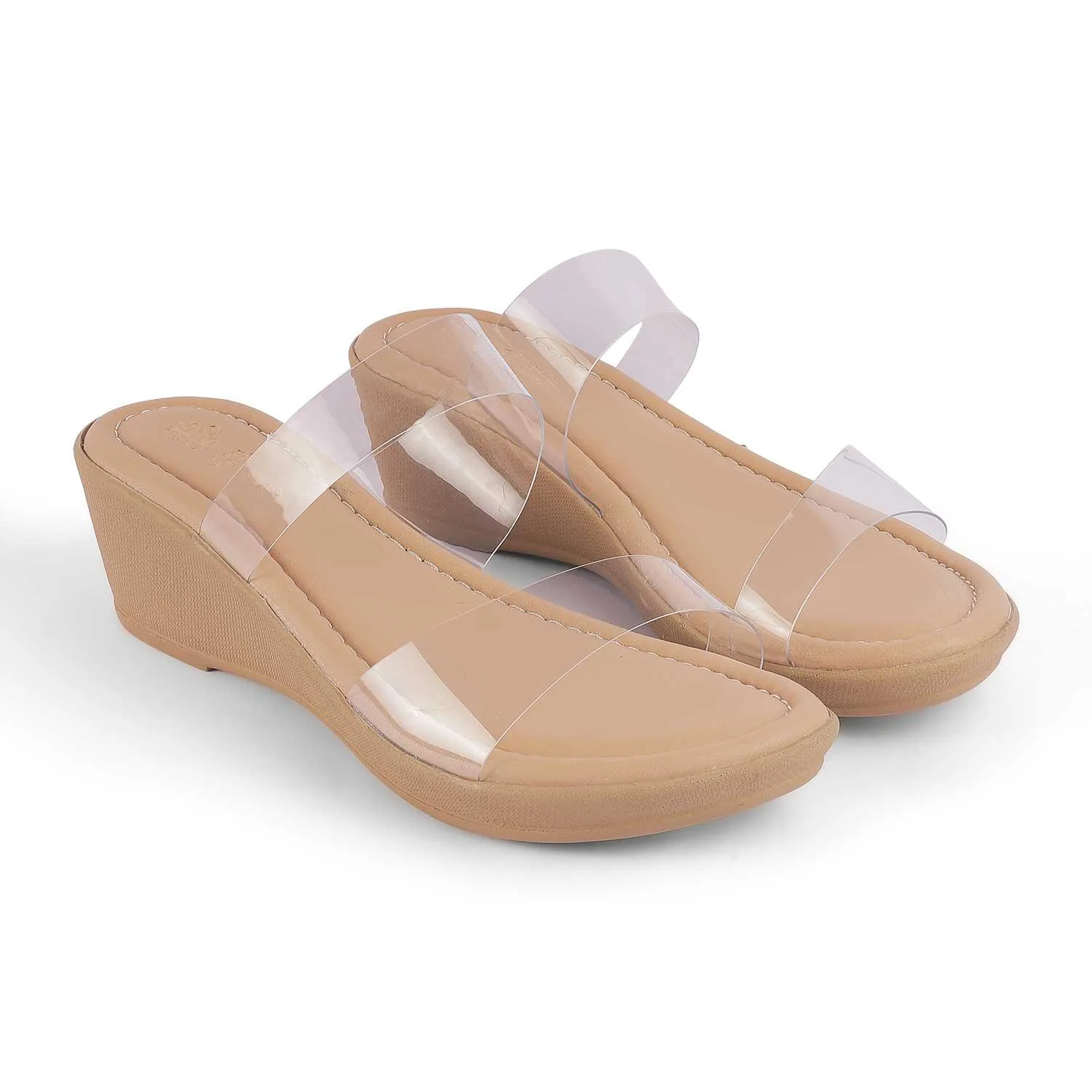 Tresmode Parklane White Women's Dress Wedge Sandals