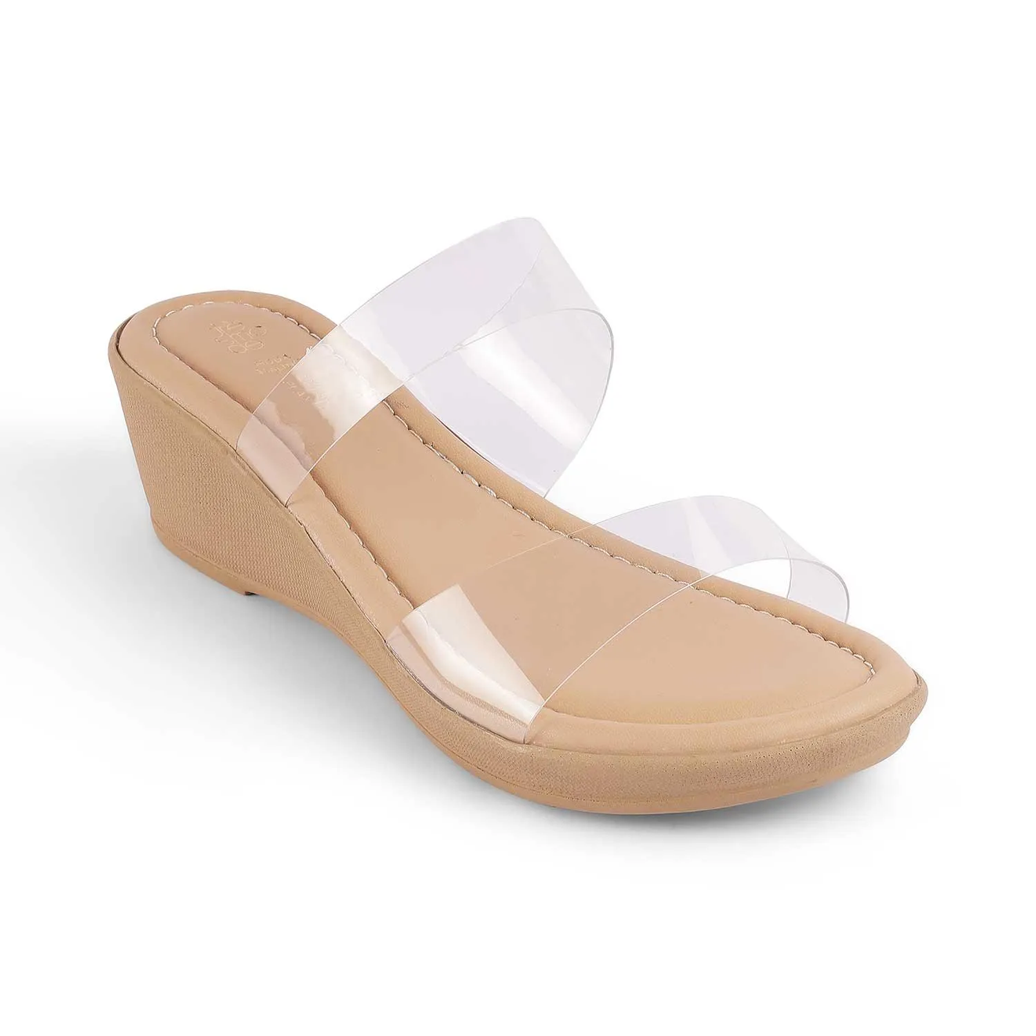 Tresmode Parklane White Women's Dress Wedge Sandals