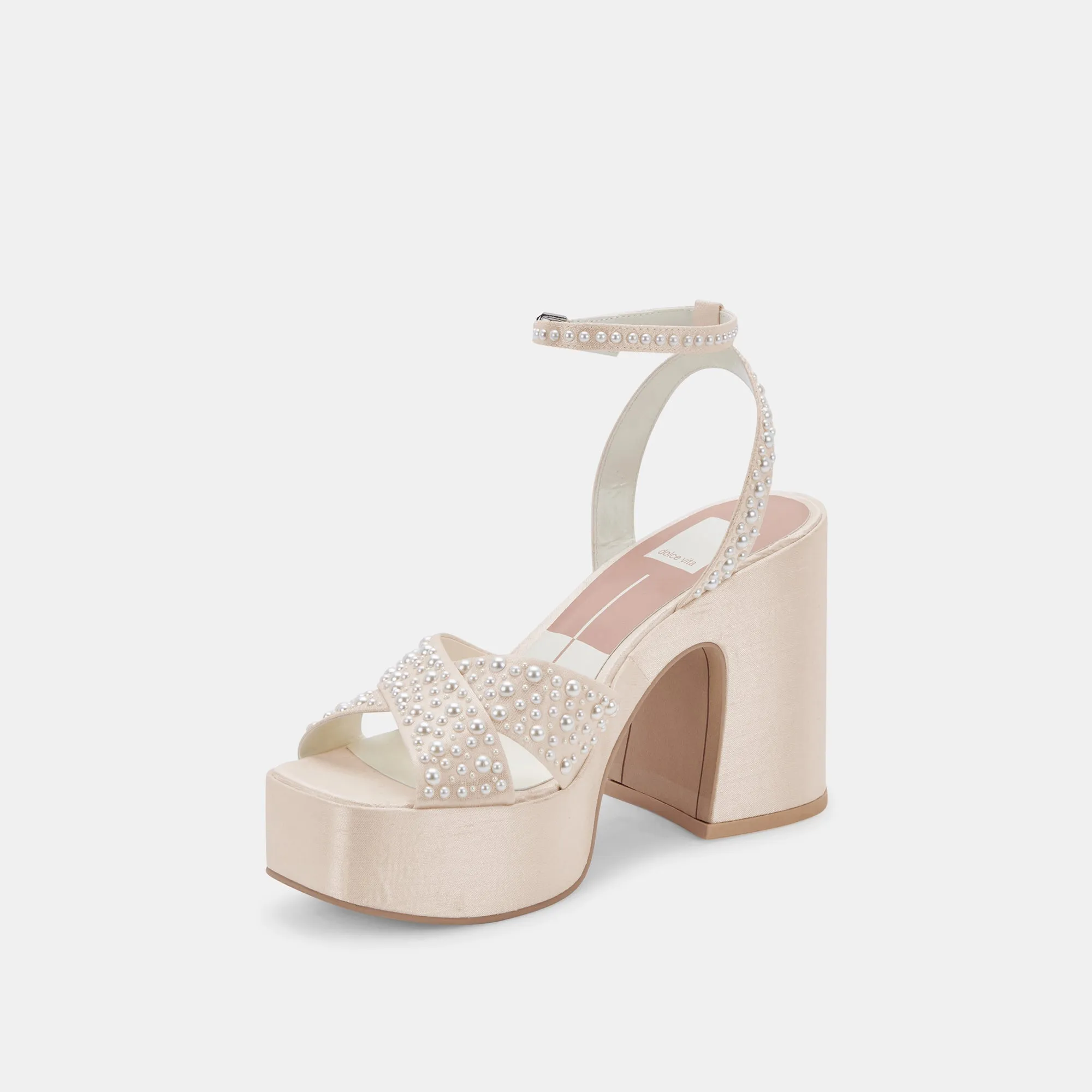 WESSI PEARL HEELS VANILLA PEARLS - re:vita