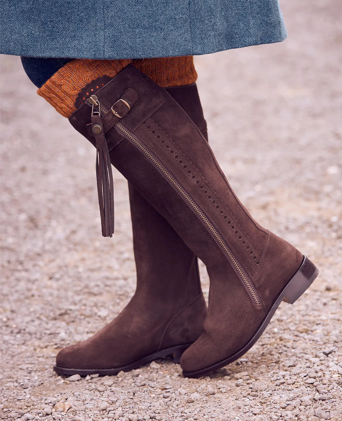 Wide Fit Suede Spanish Boots