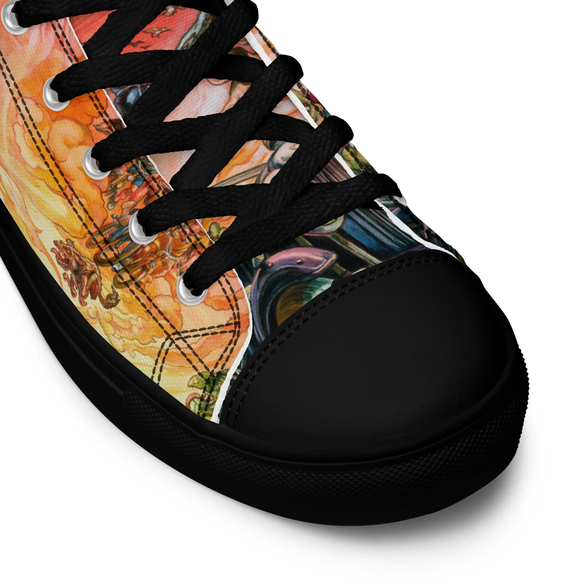 Women’s Good Omens High Top Canvas Shoes - Free Shipping *US SIZES SHOWN! USE CHART!