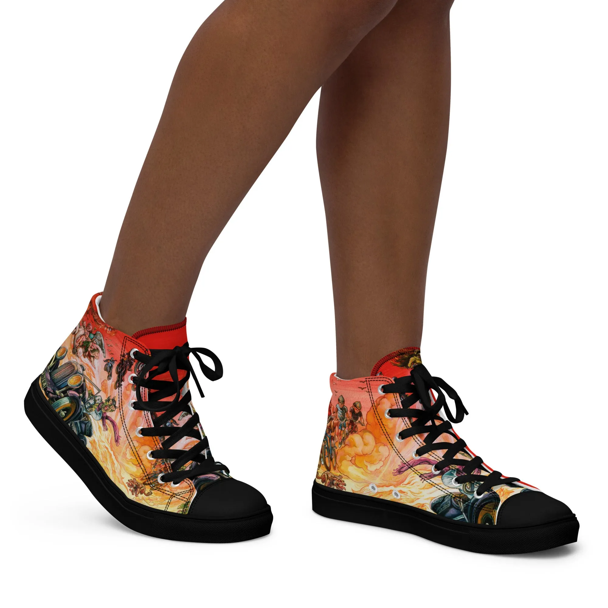 Women’s Good Omens High Top Canvas Shoes - Free Shipping *US SIZES SHOWN! USE CHART!