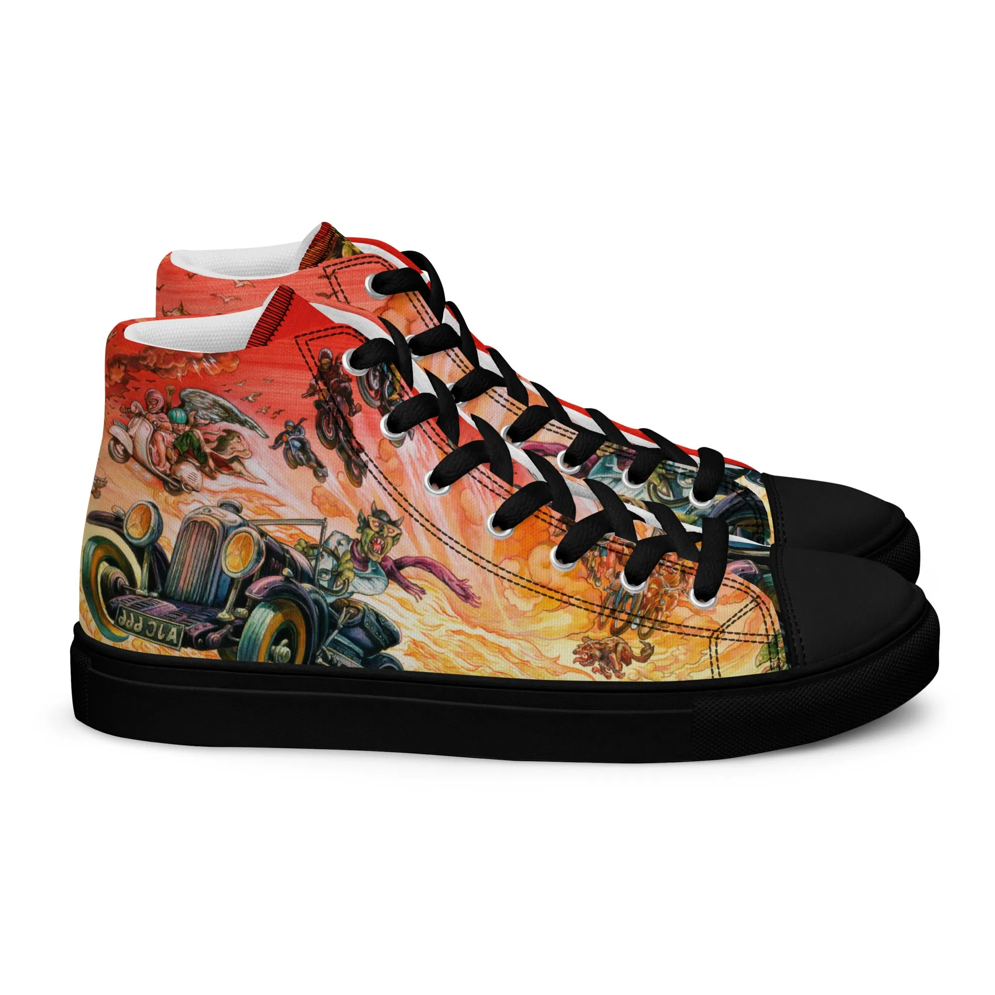 Women’s Good Omens High Top Canvas Shoes - Free Shipping *US SIZES SHOWN! USE CHART!