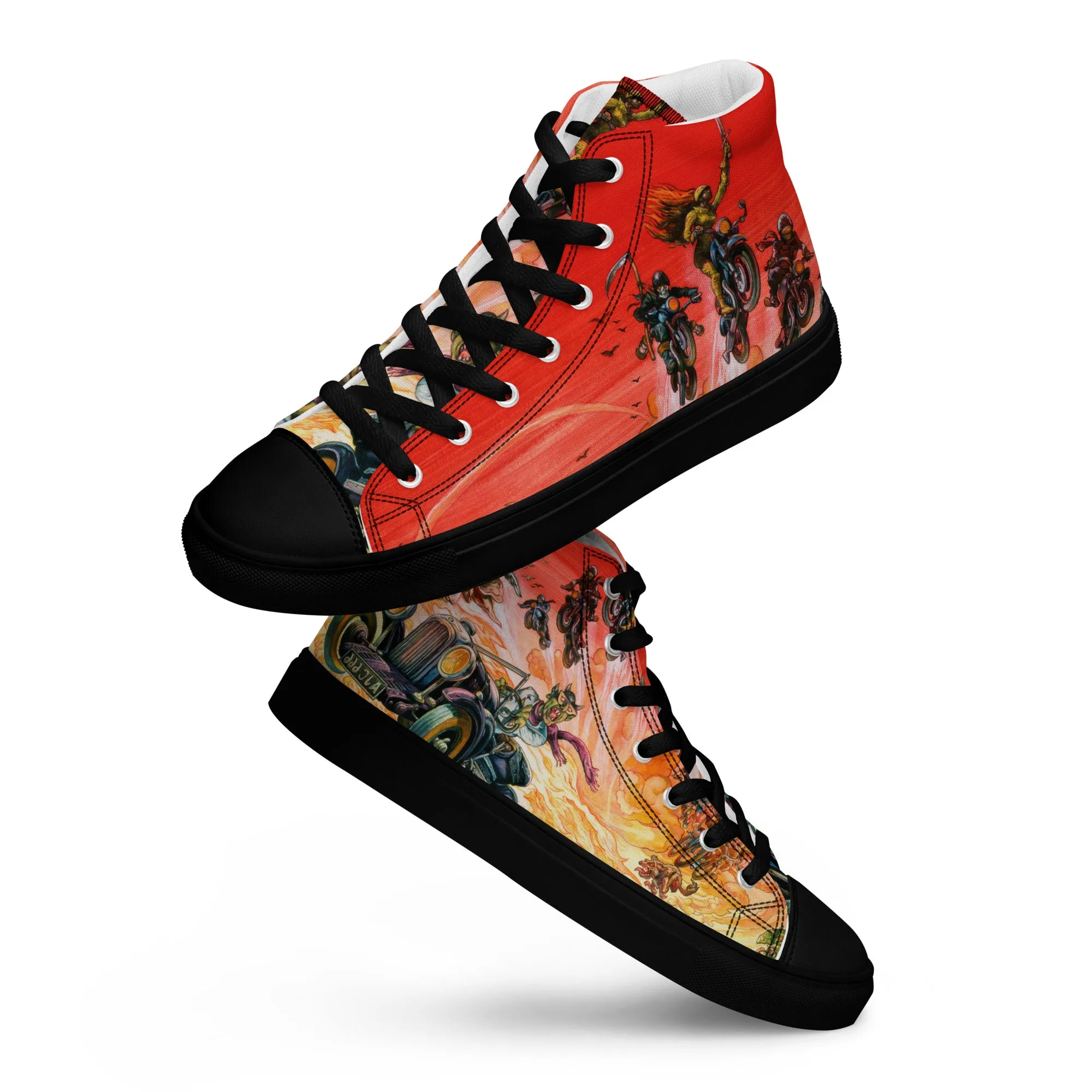 Women’s Good Omens High Top Canvas Shoes - Free Shipping *US SIZES SHOWN! USE CHART!